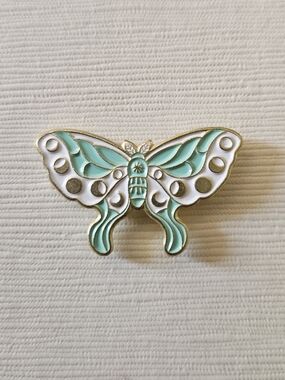 Enamel Butterfly Pin 4 For $20 Mint Green and White